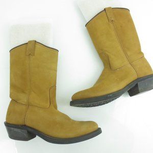 Canada West Men’s Brown Leather Biker Cowboy Boots